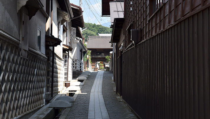 木曽副島の街並み